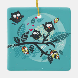 Mein Eule-Haustier Keramikornament