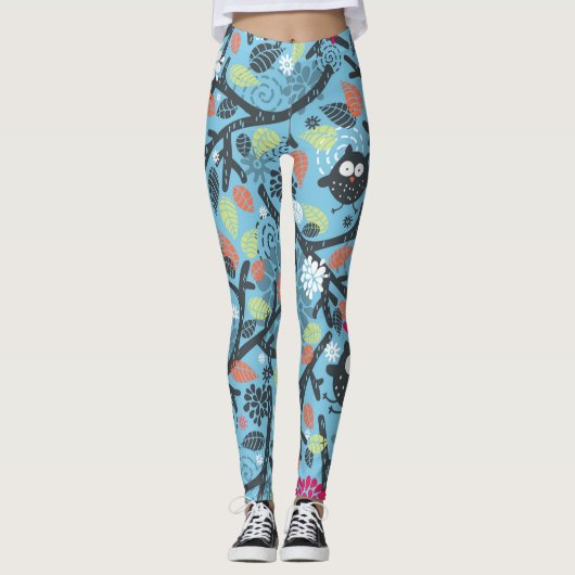 Mein Eule-Haustier Leggings (Vorderseite)