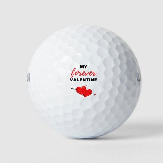 Mein ewig Valentinin Black Golfball (Vorderseite)