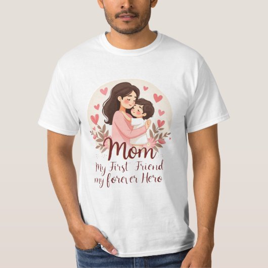 Mein ewiger Held | Design des T - Shirt der Mutter (Vorderseite)