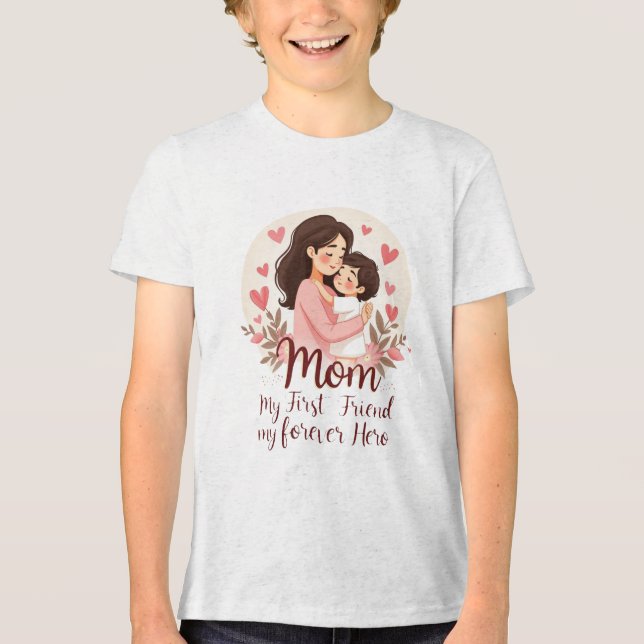 Mein ewiger Held | Design des T - Shirt der Mutter (Vorderseite)
