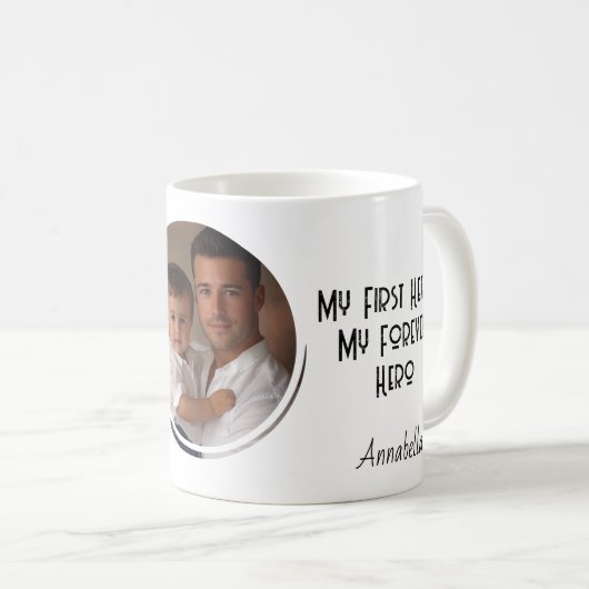 Mein ewiger Held und mein eigenes Foto Kaffeetasse (VorderseiteRechts)