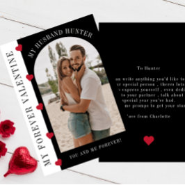 Mein ewiger Valentiner Ehemann modernes stilvolles Feiertagskarte