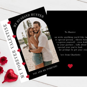 Mein ewiger Valentiner Ehemann modernes stilvolles Feiertagskarte