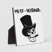 "MEIN EX-MANN" TOTENKOPF FOTOPLATTE (Vorderseite)