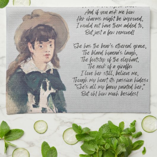 Mein Extravagantes Gedicht von Lewis Carroll Geschirrtuch (Gefaltet)