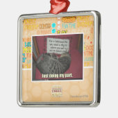 Mein Fach gerade tun Silbernes Ornament (Links)