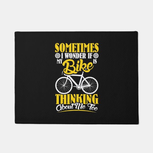 Mein Fahrrad denkt an mich Fußmatte (Vorderseite)