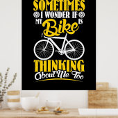 Mein Fahrrad denkt an mich Poster (Küche)