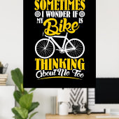 Mein Fahrrad denkt an mich Poster (Heimbüro)