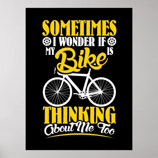 Mein Fahrrad denkt an mich Poster (Vorne)