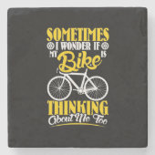 Mein Fahrrad denkt an mich Steinuntersetzer (Vorderseite)