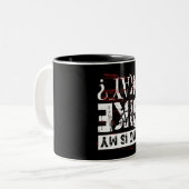 Mein Fahrrad-O.K.-lustiges ist das Radfahren Zweifarbige Tasse (Vorderseite Links)