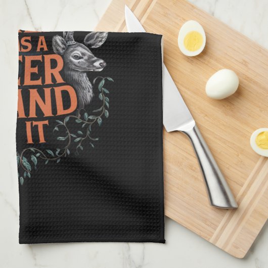 Mein Familienbaum hat einen Hirschständer in der J Geschirrtuch (Viertel Falte)