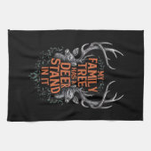 Mein Familienbaum hat einen Hirschständer in der J Geschirrtuch (Horizontal)