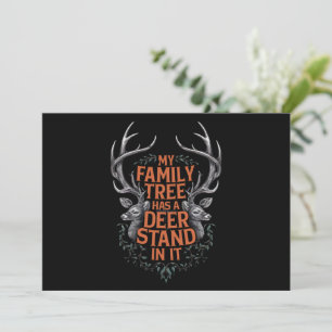 Mein Familienstammbaum hat einen Hochsitz darin Ja Feiertagskarte