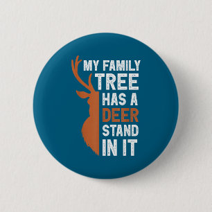 Mein Familienstammbaum-Hirschstand ist lustig Jagd Button
