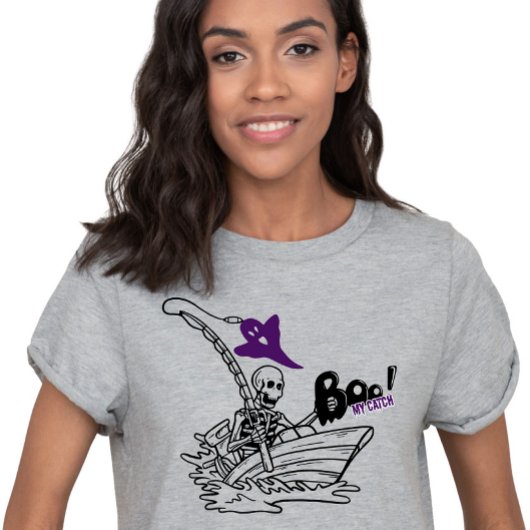 Mein Fang Halloween Fischen Minimalistisch Tri-Blend Shirt
