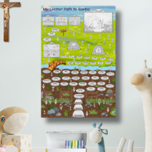 Mein Fastenweg zu Ostern Kinder Interaktive Färbun