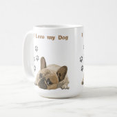 Mein fauler Hund Kaffeetasse (Vorderseite Links)