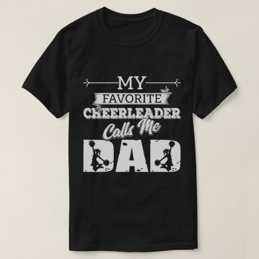 Mein Favorit Cheerleader Calls Me Dad Cheer Father T-Shirt (Design vorne)