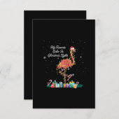 Mein Favorit ist Weihnachtslicht Kostüm Flamingo Begleitkarte (Vorne/Hinten)