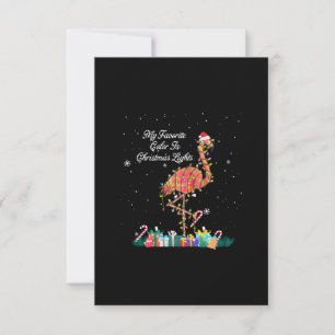 Mein Favorit ist Weihnachtslicht Kostüm Flamingo RSVP Karte