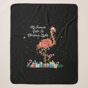 Mein Favorit ist Weihnachtslicht Kostüm Flamingo Sherpadecke