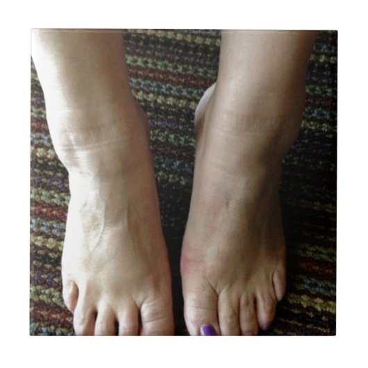 MEIN FEET AUF DER KARTE FLIESE (Vorderseite)