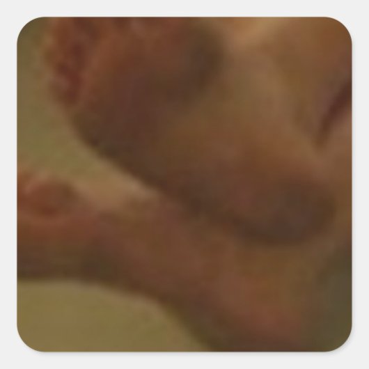 MEIN FEET AUFNEHMEN QUADRATISCHER AUFKLEBER (Vorderseite)