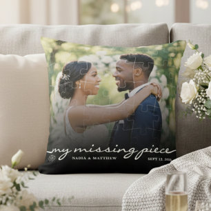 Mein fehlendes Stück Foto-Puzzle-Hochzeit Kissen