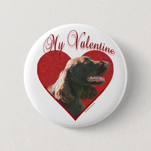 Mein Feld Spaniel Valentine Button (Vorderseite)
