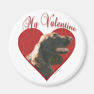 Mein Feld Spaniel Valentine Magnet
