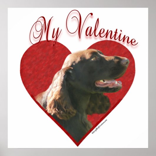 Mein Feld Spaniel Valentine Poster (Vorne)