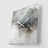 "Mein Felsen" - Psalm-144:1 - 2 Quadratische Wanduhr (Winkel)