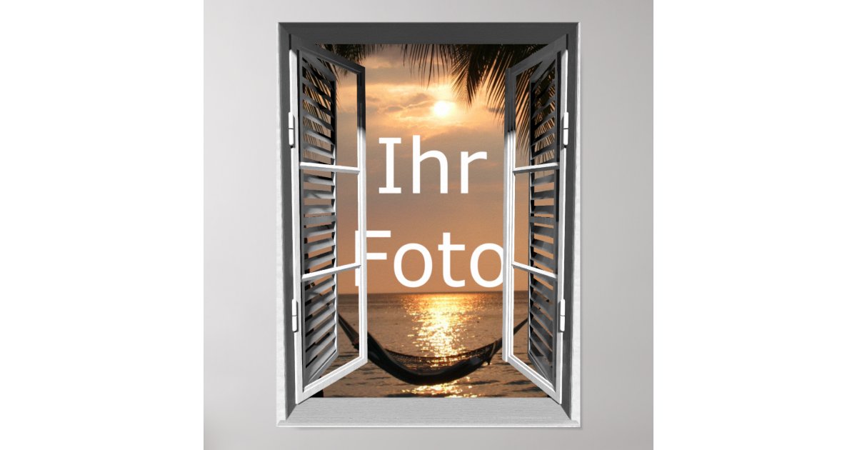 Mein Fensterblick Hochformat Poster | Zazzle.de