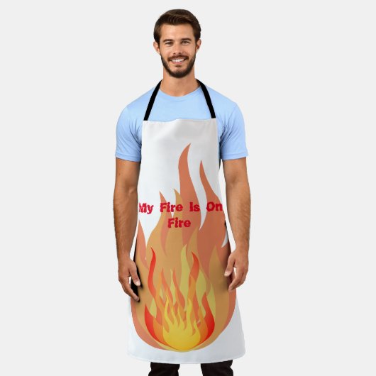 Mein Feuer brennt Schürze (Getragen)