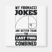 Mein Fibonacci Jokes Funny Math Spiral Joke Magnet (Vorne)