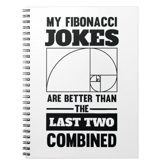 Mein Fibonacci Jokes Funny Math Spiral Joke Notizblock (Vorderseite)