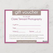 Mein Firmengutschein Postkarte (Rückseite)