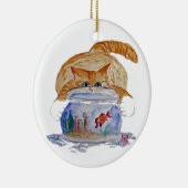 Mein Fishbowl, Meows-Tiger-Kätzchen Keramik Ornament (Rechts)