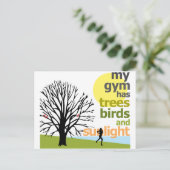Mein Fitnessraum hat Bäume Postkarte (Stehend Vorderseite)