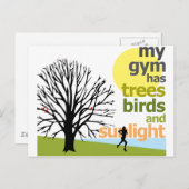 Mein Fitnessraum hat Bäume Postkarte (Vorne/Hinten)