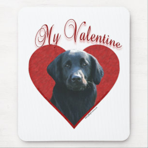 Mein flach beschichteter Retriever Valentine Mousepad