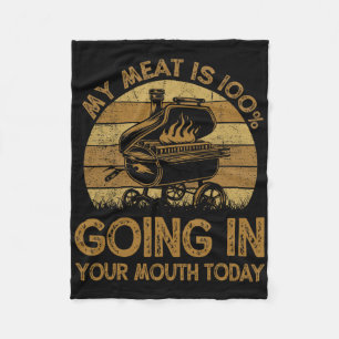 Mein Fleisch wird heute zu 100% in deinem Mund gef Fleecedecke