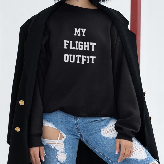 Mein Flight Outfit Typografie einfach, modern reis Sweatshirt