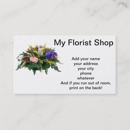 Mein Florist-Laden Visitenkarte (Vorderseite)