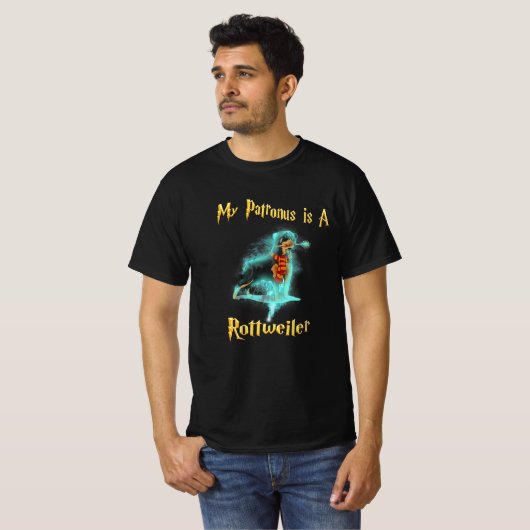 Mein Förderer ist ein Rottweiler-Halloween-Kostüm T-Shirt (Vorne ganz)