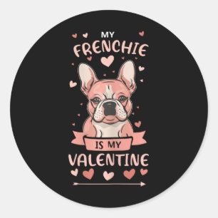 Mein Französisch ist mein Valentine Funny French B Runder Aufkleber