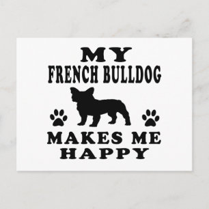 Mein französischer Bulldog macht mich glücklich Postkarte